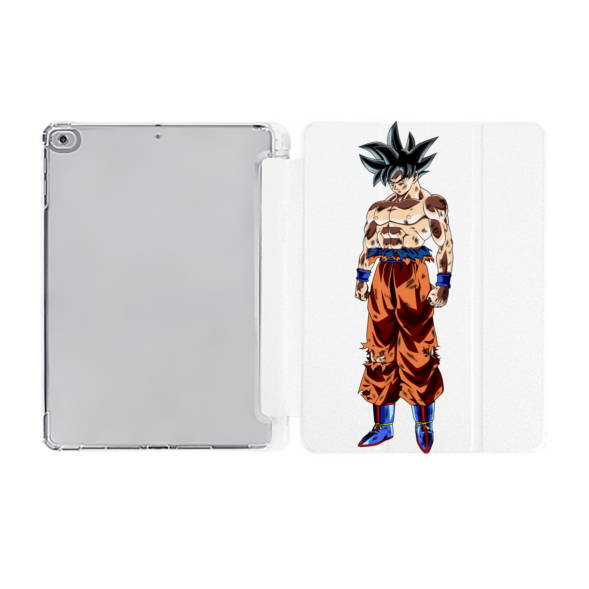（画像用） ドラゴンボール 孫悟空（そん ごくう）Son Goku カカロット DRAGON BALL Kakarotto IPad ケース ペン収納付き 三つ折りスタンド PUレザー×シリコン 対応機種9.5/10.5/10.9インチ